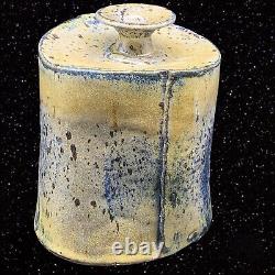 Vintage Primitive Studio Art Potter Small Mouth Vase Signed By Artist 7T 6.5W