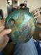 Vintage RAKU Art Round Vase Green Copper Iridescent Signed William K Turner 7