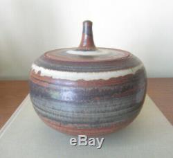 Vintage RAYMOND GALLUCCI 1960's Studio art Pottery Lidded Jar Listed Artist