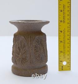Vintage ROBERT MAXWELL Studio Pottery Fused Glass Vase Cressey Eames era 70s