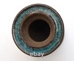 Vintage ROBERT MAXWELL Studio Pottery Fused Glass Vase Cressey Eames era 70s