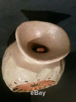 Vintage R. F. Potter Signed Brutalist Mid Century Modern Studio Art Pottery Vase