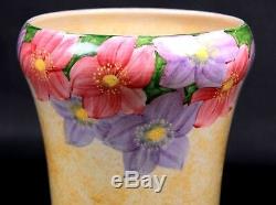 Vintage Radford Hand Painted Studio Art Pottery Vase Flowers