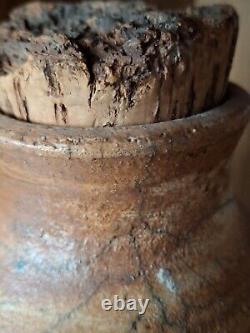 Vintage Raku Crackle Signed Hanson Boho Original Studio Pottery Stoneware