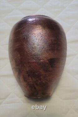 Vintage Raku Pottery Vase 7