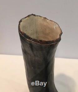 Vintage Raku Pottery Vase Stamp Signed In Bottom By Art Pottery Studio EXCELLENT