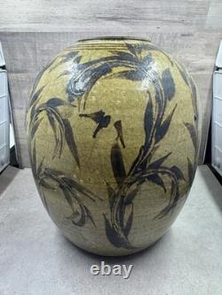 Vintage Raku Studio Art Pottery Vase 9 Signed Marc Ward