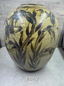 Vintage Raku Studio Art Pottery Vase 9 Signed Marc Ward