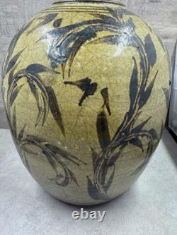 Vintage Raku Studio Art Pottery Vase 9 Signed Marc Ward
