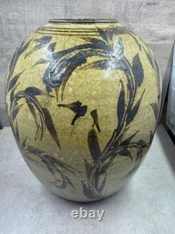 Vintage Raku Studio Art Pottery Vase 9 Signed Marc Ward