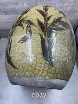 Vintage Raku Studio Art Pottery Vase 9 Signed Marc Ward
