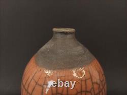 Vintage Raku Studio Pottery Vase Maurice Villency