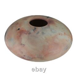 Vintage Raku Studio Pottery Vase Signed RICO on Base Large