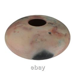 Vintage Raku Studio Pottery Vase Signed RICO on Base Large