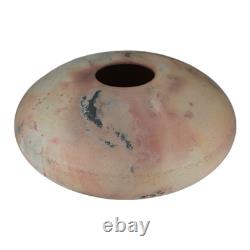 Vintage Raku Studio Pottery Vase Signed RICO on Base Large