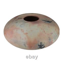 Vintage Raku Studio Pottery Vase Signed RICO on Base Large
