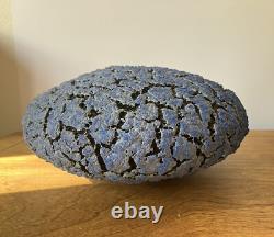 Vintage Randy O'Brien studio pottery vase purple grey texture sculptural AZ art