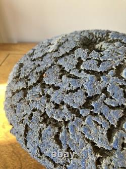 Vintage Randy O'Brien studio pottery vase purple grey texture sculptural AZ art