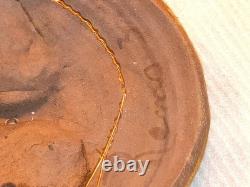 Vintage Rare Mask Drip Glaze 10 Inches Long Studio Art Pottery 1930s-40s