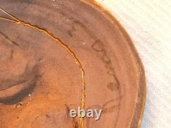 Vintage Rare Mask Drip Glaze 10 Inches Long Studio Art Pottery 1930s-40s