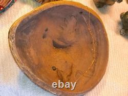 Vintage Rare Mask Drip Glaze 10 Inches Long Studio Art Pottery 1930s-40s