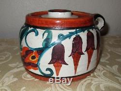 Vintage Rare Signed Helen V. Carey Studio Hand Painted Bauer Pottery 6x4