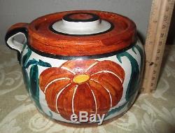 Vintage Rare Signed Helen V. Carey Studio Hand Painted Bauer Pottery 6x4