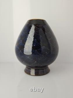 Vintage Rare Tracy Dotson NC Studio Pottery Ombre Fish Scale Vase 8 x 7