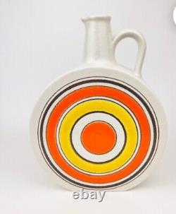 Vintage Rate Aldo Londi Bitossi Round Pottery Jug Vase for Rosenthal Netter