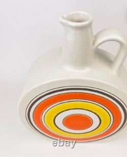 Vintage Rate Aldo Londi Bitossi Round Pottery Jug Vase for Rosenthal Netter