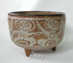 Vintage Raymond Gallucci Studio Pottery Bowl Vase 3 feet Nude People Modernist