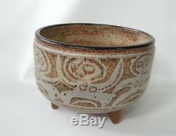Vintage Raymond Gallucci Studio Pottery Bowl Vase 3 feet Nude People Modernist