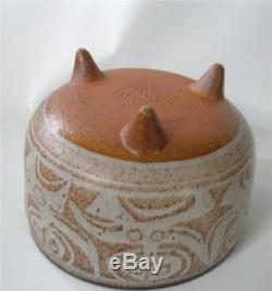 Vintage Raymond Gallucci Studio Pottery Bowl Vase Modernist 3 feet Nude People