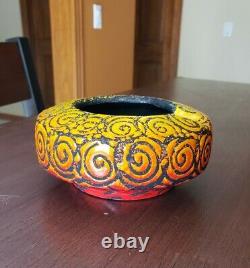 Vintage Raymor Alviro Bagni Italy Studio Art Pottery Mid Century Ashtray Bowl