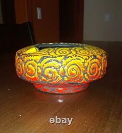 Vintage Raymor Alviro Bagni Italy Studio Art Pottery Mid Century Ashtray Bowl