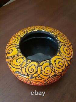 Vintage Raymor Alviro Bagni Italy Studio Art Pottery Mid Century Ashtray Bowl