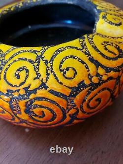 Vintage Raymor Alviro Bagni Italy Studio Art Pottery Mid Century Ashtray Bowl