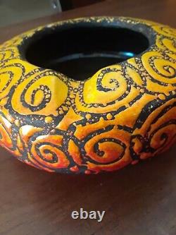 Vintage Raymor Alviro Bagni Italy Studio Art Pottery Mid Century Ashtray Bowl