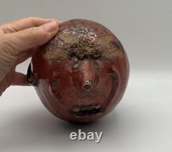 Vintage Red ware Pottery Rat Bank OOAK antique Studio Pottery Mouse Unique