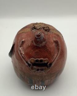 Vintage Red ware Pottery Rat Bank OOAK antique Studio Pottery Mouse Unique