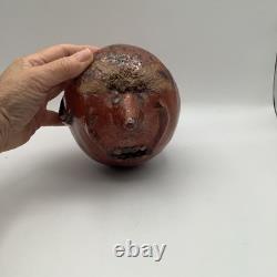 Vintage Red ware Pottery Rat Bank OOAK antique Studio Pottery Mouse Unique