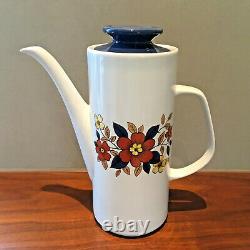 Vintage/Retro J&G Meakin Studio Blue/Red Flowers Coffee Pot