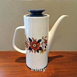 Vintage/Retro J&G Meakin Studio Blue/Red Flowers Coffee Pot