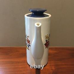 Vintage/Retro J&G Meakin Studio Blue/Red Flowers Coffee Pot