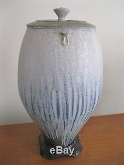 Vintage Richard Aerni Large Studio Pottery Vessel Lidded Pot Urn Vase Estate