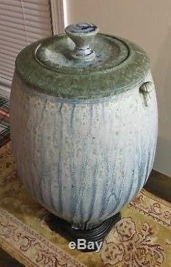 Vintage Richard Aerni Large Studio Pottery Vessel Lidded Pot Urn Vase Estate
