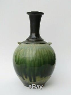 Vintage Richard Aerni Studio Pottery Porcelain Vase Ash Glazed Signed 1999