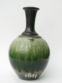 Vintage Richard Aerni Studio Pottery Porcelain Vase Ash Glazed Signed 1999