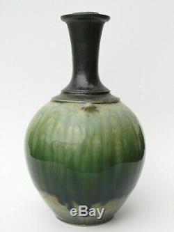 Vintage Richard Aerni Studio Pottery Porcelain Vase Ash Glazed Signed 1999