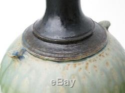 Vintage Richard Aerni Studio Pottery Porcelain Vase Ash Glazed Signed 1999